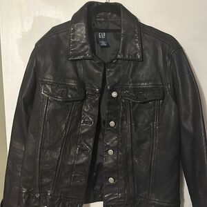 Black leather jacket